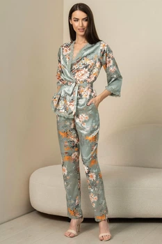 Комплект: жакет и брюки Mia-Amore 52(3XL) Мятный микс (151651)
