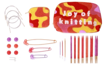 Подарочный набор съемных спиц Joy оKnitting Радость рукоделие, KnitPro для вязания в футляре / органайзере вязальщицы