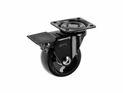 Мебельный ролик GTV CALIBRO, D=50 с тормозом, черный