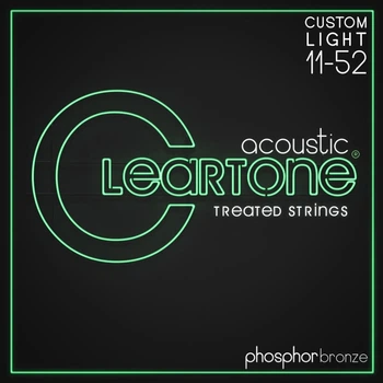Струни для акустичної гітари Cleartone Acoustic Phosphor Bronze 11-52 (Custom Light)