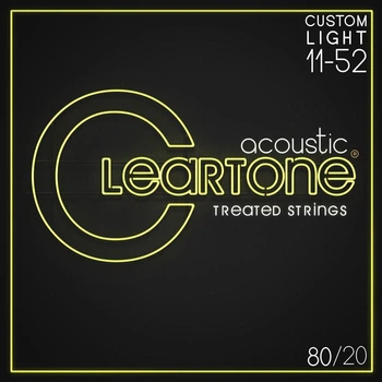 Струны для акустической гитары Cleartone Acoustic 80/20 Bronze 11-52 (Custom Light)
