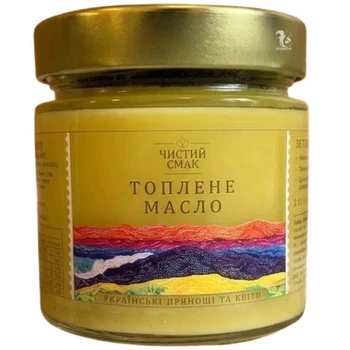 Топленое масло Гхи Чистый вкус со вкусом украинских специй и цветов 212 мл
