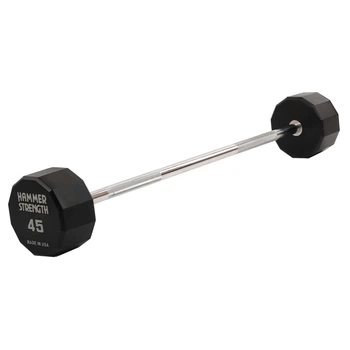 Штанга неразборная с фиксированным весом прямая 1шт HAMMER STRENGHT TA-9979-45 45 кг