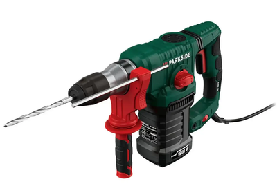 Ударний електричний перфоратор 3в1 SDS Plus Parkside PBH 1500 E5 потужністю 1550 Вт
