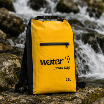 Герморюкзак водонепроницаемый 25 л герметичный Water Proof Bag TY-7563 желтый-черный