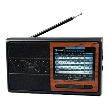 Портативний радіоприймач з акумулятором 6Вт та FM прийомом GOLON RX-3050 коричневий