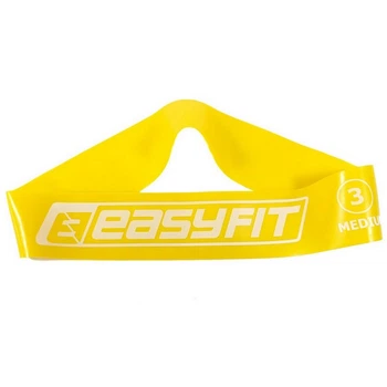 Спортивная резинка для фитнеса петля для тренировки 10кг EasyFit желтого цвета