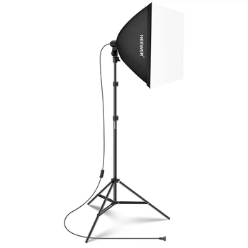 Комплект студийного света NEEWER NK300 24W (софтбокс 60*60см, лампа 24Вт 5700К, стойка 200см)