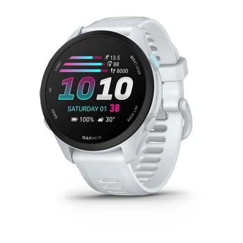 Смарт-годинник Garmin Forerunner 70 Whitestone з білим силіконовим ремінцем