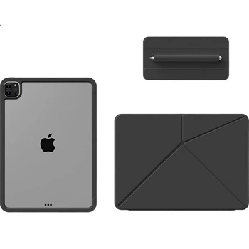Защитный чехол Zhiting для iPad Pro 2024 11 дюймов, магнитный складной K-Fold, вращающаяся подставка, темно-черный