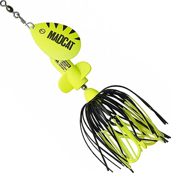 Блешня-оберталка на сома з пропелером DAM MADCAT A-STATIC SCREAMING SPINNER 17 см 65G / FLUO YELLOW UV 59974