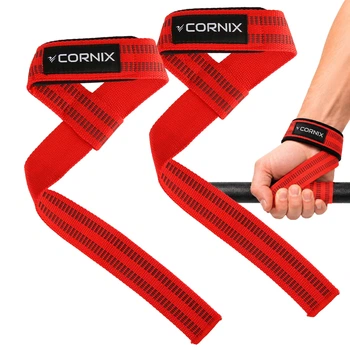 Лямки атлетические для тяги Cornix Lifting Straps XR-0505 Red