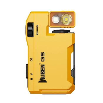 Универсальный карманный EDC фонарь Wuben G5 RGB Yellow (400Лм, 82м, 450мАч)