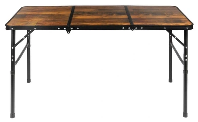 Stół turystyczny Vilde 489406 składany 2w1 120 x 60 x 34,5/65 cm Brązowy (5900670121706)