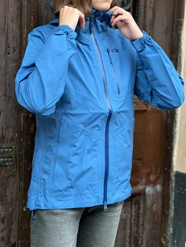 Мембранна куртка Outdoor Research Gore-tex Aspire трекінгова водонепроникна в похід блакитна Розмір S