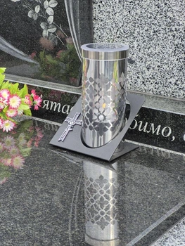 Лампадка на сонячній батареї, висота 24см, лампадка на могилу, вічна лампадка