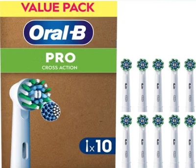 Nasadki do elektrycznych szczoteczek do zębów Oral-B Pro Cross Action 10 szt. Białe 
