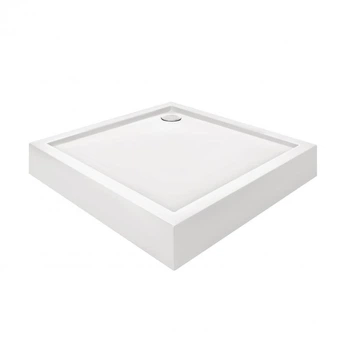 Душевой поддон квадрат акрил Qtap Tern 100x100x12 см + сифон