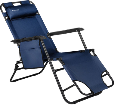 Leżak ogrodowy Luverno Sun Comfort 2w1 Granatowy (L-66261)