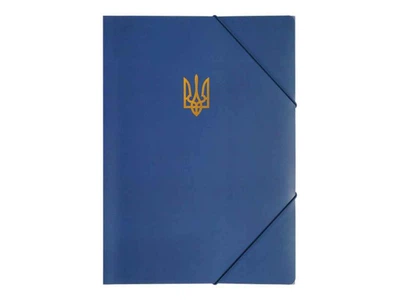 Папка на гумці BUROMAX А4 UKRAINE, темно-синій BM.3972-03