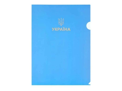 Папка-куточок BUROMAX A4 блакитний UKRAINE BM.3971-14