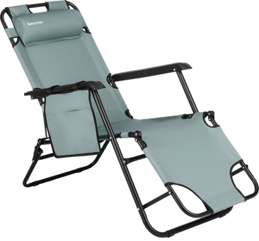 Leżak ogrodowy Luverno Sun Comfort 2w1 Grafitowy (L-66597)