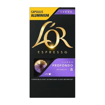 Капсули Nespresso L'OR Lungo Profondo льор профондо 10 шт ілюміній