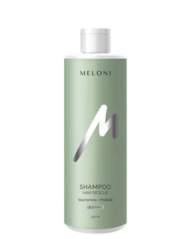 Шампунь укрепляющий безсульфатный MELONI HAIR RESCUE 450 мл против выпадения с ниацинамидом и пребиотиком
