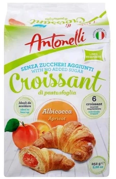 Круасани без цукру з абрикосовою начинкою Antonelli 252 г (8002371007895)