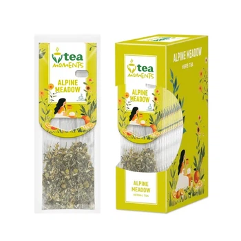 Чай фруктово-трав'яний Tea Moments Alpine Meadow Альпійський луг 15 кадді-пакет по 2.2 г з квітами та ягодами