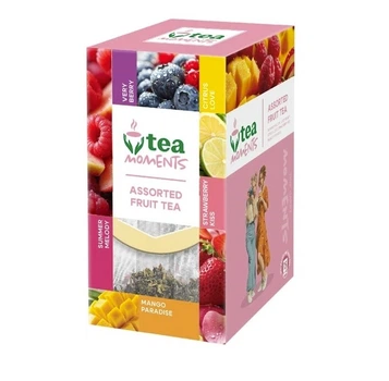 Набор чая Tea Moments Assorted Fuit tea Ассорти Фруктового чая 15 кадди-пакет 5 вкусов по 3 шт