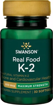 Suplement diety Swanson Witamina K2 200 mcg Maximum Strength 30 kapsułek (087614029061)