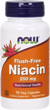 Suplement diety Now Foods Flush-Free Niacyna 250 mg 90 kapsułek (733739004833)