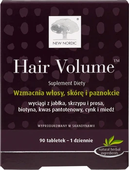 Suplement diety na włosy New Nordic Hair Volume 90 tabletek (5021807489510)