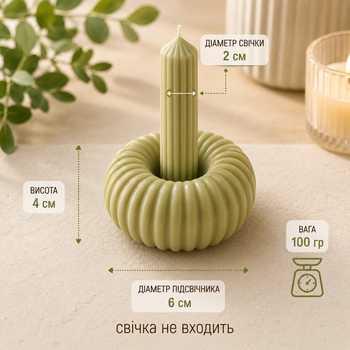 Подсвечник для дома и интерьера, зеленый