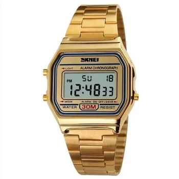 Наручний чоловічий годинник Skmei 1123 gold