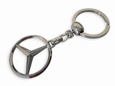Брелок для ключей Mercedes металлический хромированный