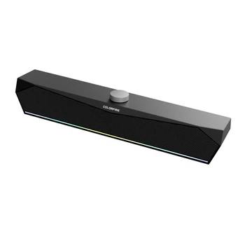 Комп'ютерні колонки COLORFIRE Bluetooth 5.3, RGB-підсвічування для настільних ігор, система колонок для ПК та ноутбука, USB-сабвуфер, різдвяний подарунок CF100 чорний