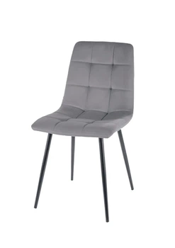 Стілець MIA чорний каркас/сірий оксамит 70x65x49 см