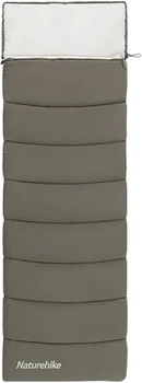 Спальный мешок Naturehike LD350 CNK2300SD016 съемный капюшон, оксамитовая подкладка, до -20°C Dark Green