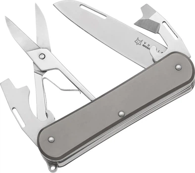Багатофункціональний ніж Fox Vulpis Titanium Gray 4 інструменти EDC Slip Joint компактний