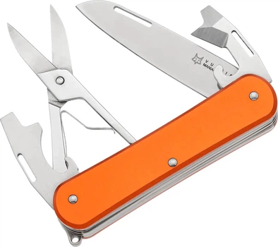 Нож многофункциональный Fox Vulpis M390 EDC компактный Slip Joint Orange 4 инструмента
