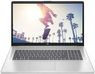 Ноутбук HP 17.3" 17-cp2044ua (FHD IPS) /AMD Ryzen 5 7520U /8GB /SSD 512GB /UMA /DOS /сріблястий