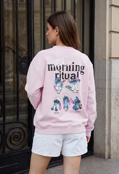 Свитшот Женский Стаф Розовый С Принтом Спортивная Кофта Staff Zy Morning Ritual Oversize XS (400704)