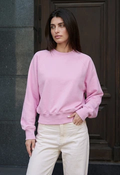 Женский Свитшот Стаф Розовый Спортивная Кофта Однотонная Staff Mak Pink S (400709)