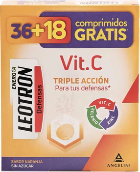 Suplement diety Leotron Vitamina C, 36 + 18 tabletek musujacych (54 sztuki) (8430992113389)