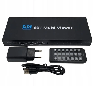 Мультипликатор экранного изображения (Квадратор) 4K HDMI Multi-Viewer 9x1