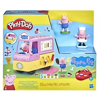 Набор для лепки Свинка Пеппа с мороженым Play-Doh Hasbro (F3597) — Пластилин с фургончиком