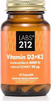 Харчова добавка LABS212 Вітамін D 4000 + K2MK7 50 Uq 60 капсул (5903943955114)