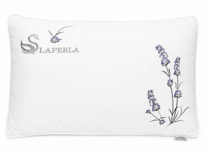 Подушка La Perla Home Collection з вишивкою лаванди 50 на 70 см